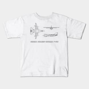 General Dynamics-Grumman F-111B (black) Kids T-Shirt